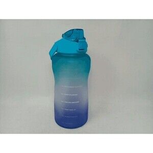 Large half gallon/64oz leakproof sports waterbottle (blue/purple gradient)